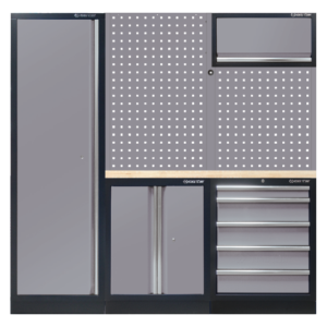 Demi mobilier d'atelier option gauche - gris