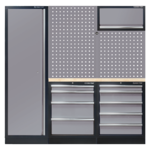Demi mobilier d'atelier option droite - gris