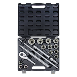 Coffret de douilles et accessoires 3/4" métriques - 17 pièces