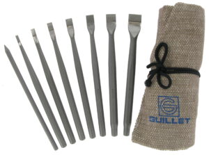 TROUSSE 8 OUTILS CARBURES UNIVERS EUROP : 7 CISEAUX 2E+1 POINTE A TRACER