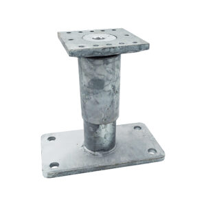 PIED POTEAU REGLABLE 100X100X100-150MM M20